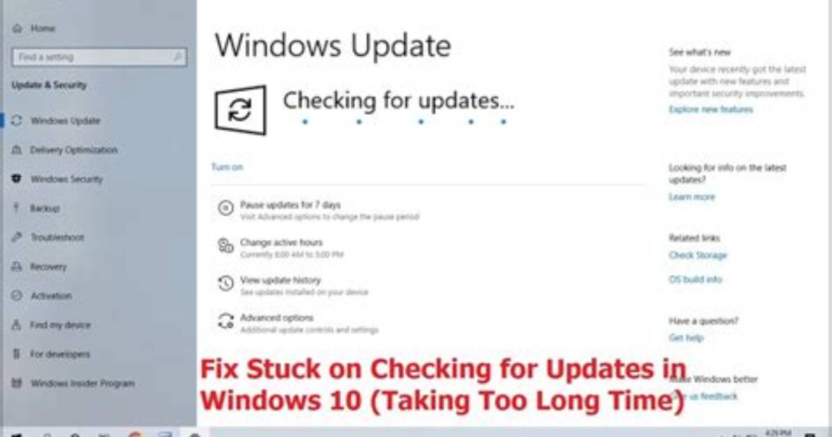 Why Is Windows Checking for Updates Taking So Long?
