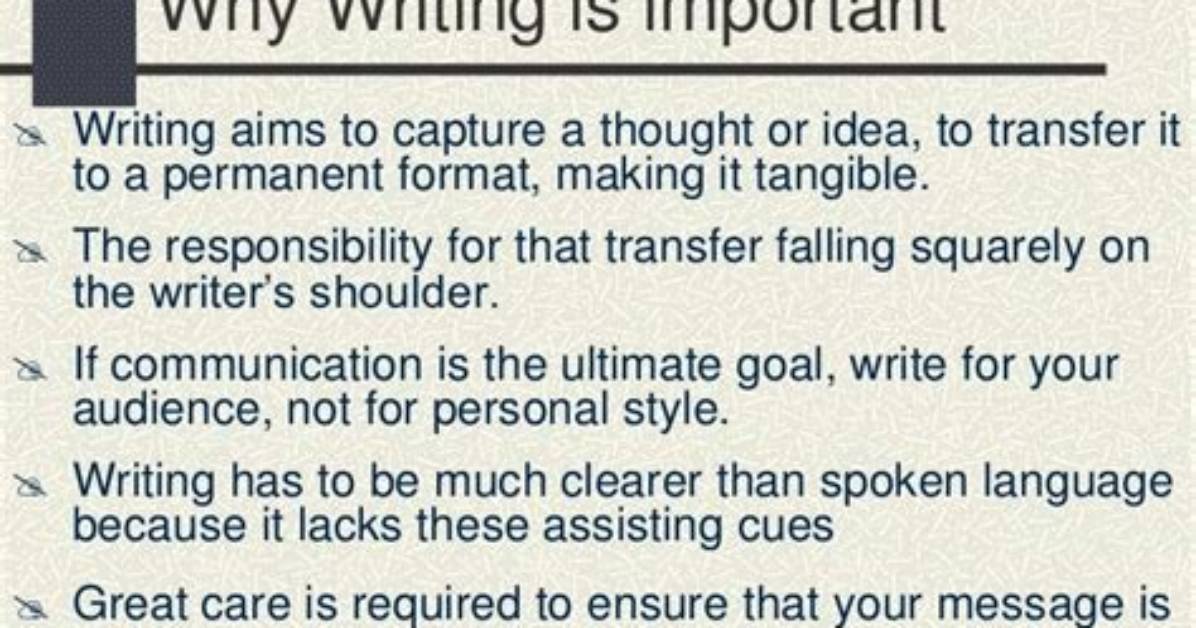 Why Is Writing Important in Pr