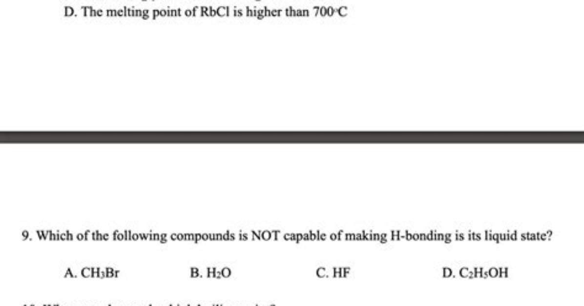 Why Kcl Has Higher Melting Point Than I2?