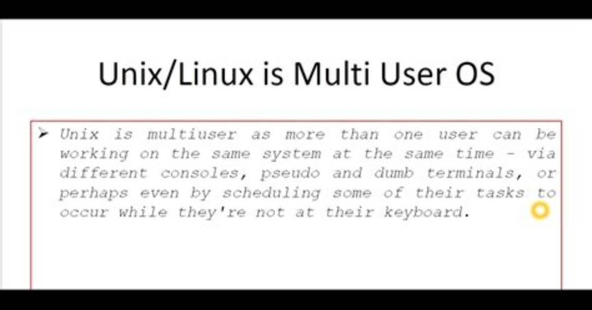 Why Linux Is Multi User?