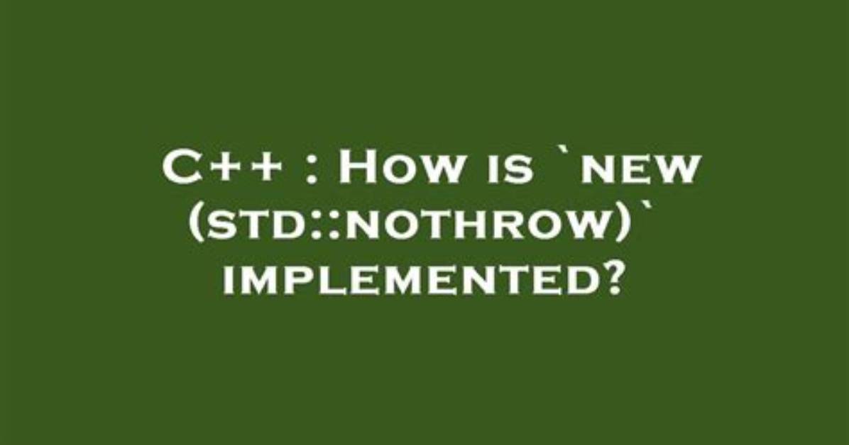 Why New Std: :Nothrow Version Is Not Widely Used [Duplicate]