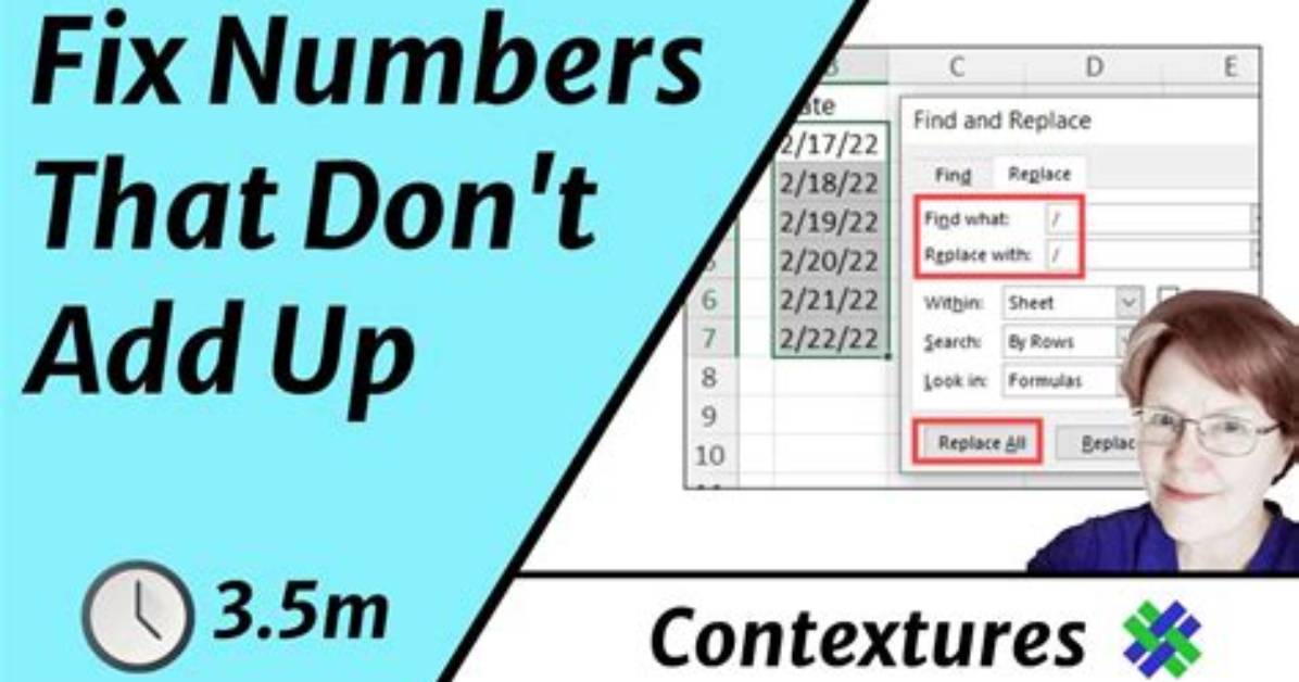 Why Numbers in Excel Not Adding?