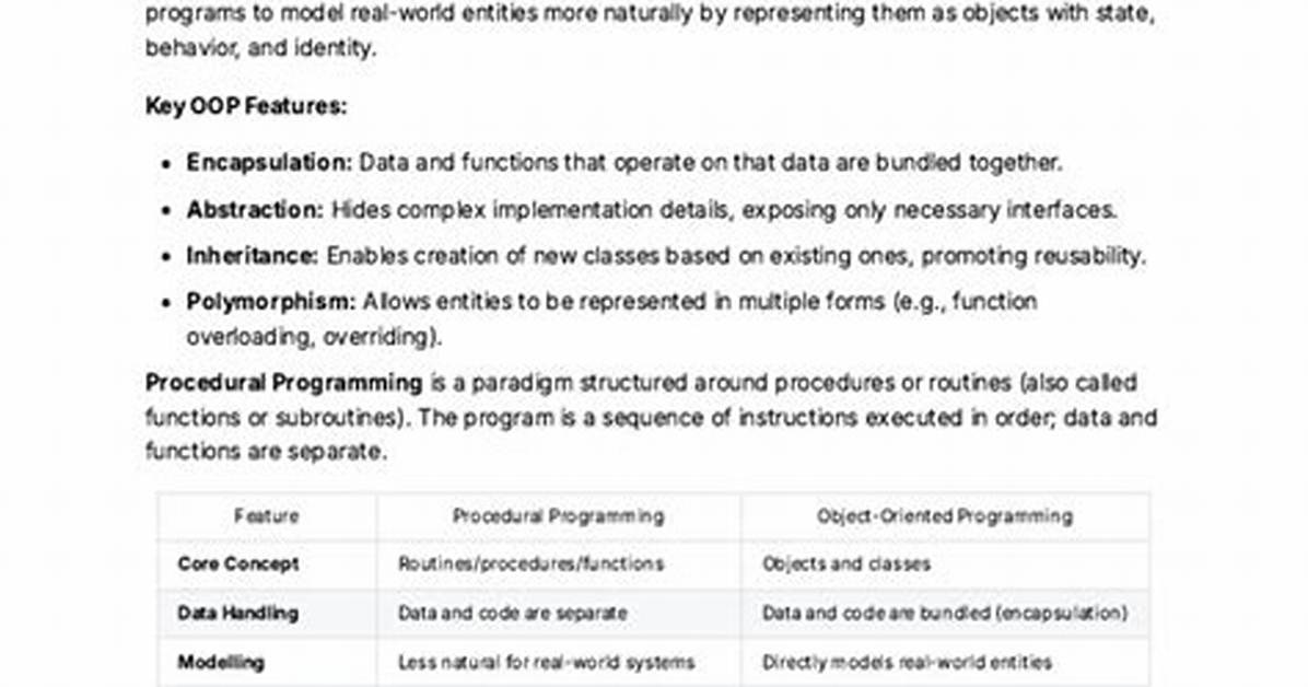 Why Oop Is Better Than Procedural Programming?