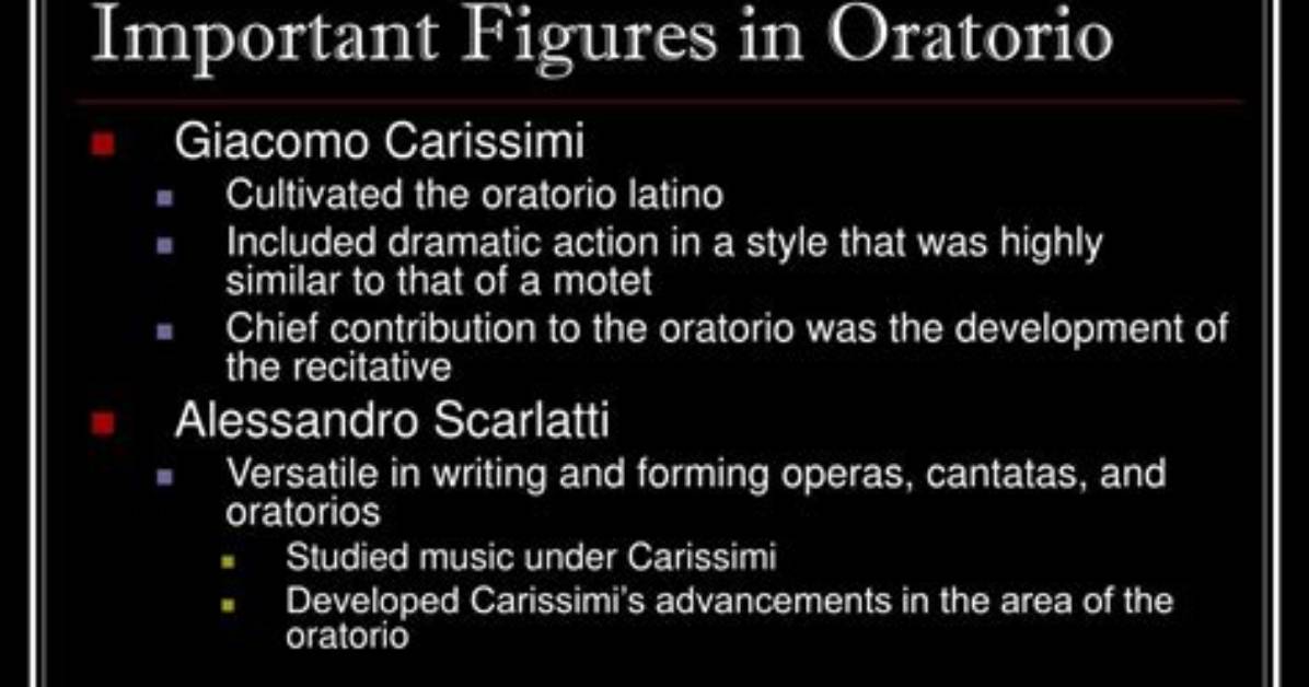 Why Oratorio Is Important?