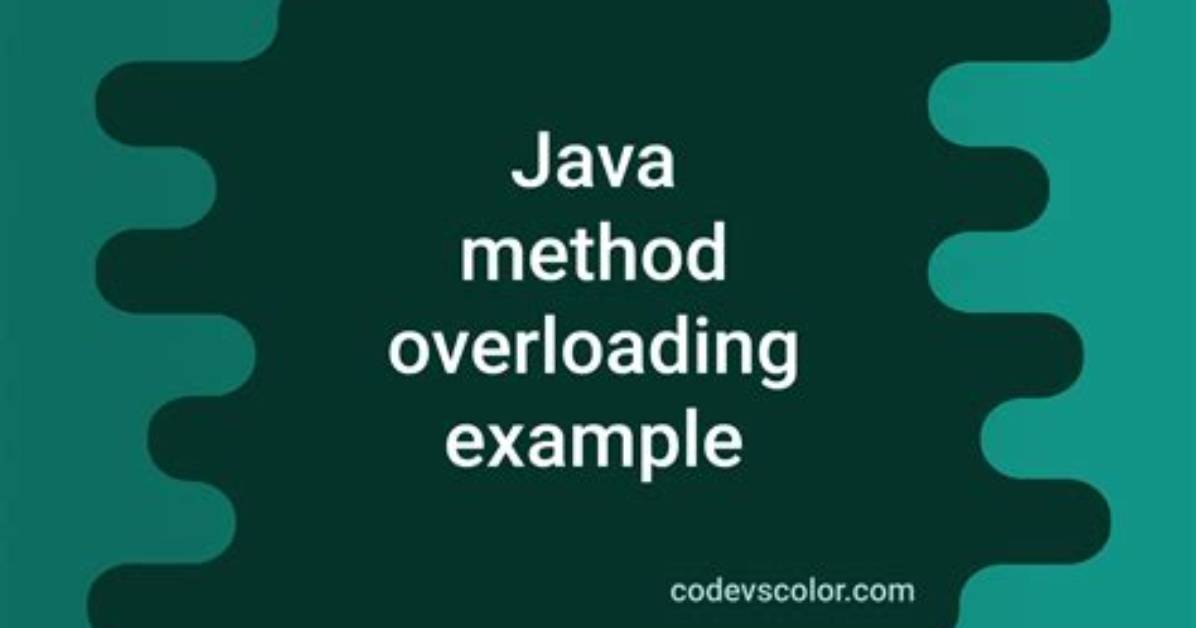 Why Overloading Is Used in Java?