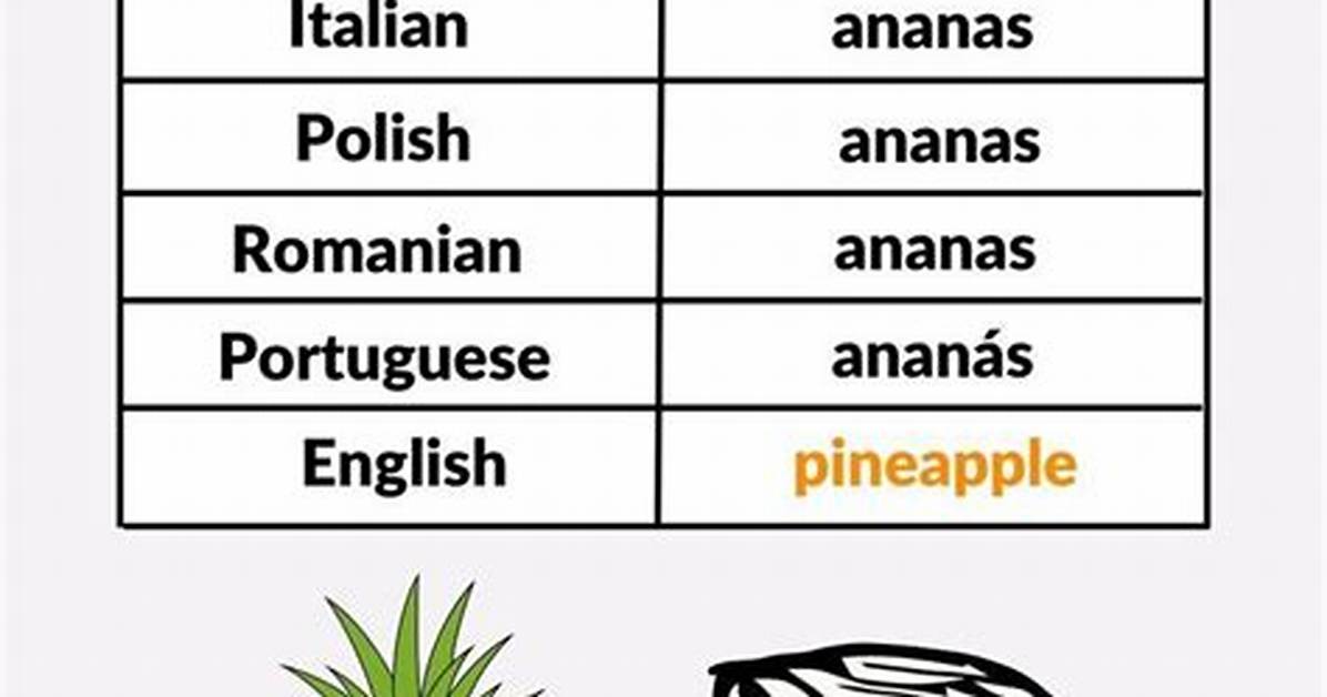 Why Pineapple Not Ananas?