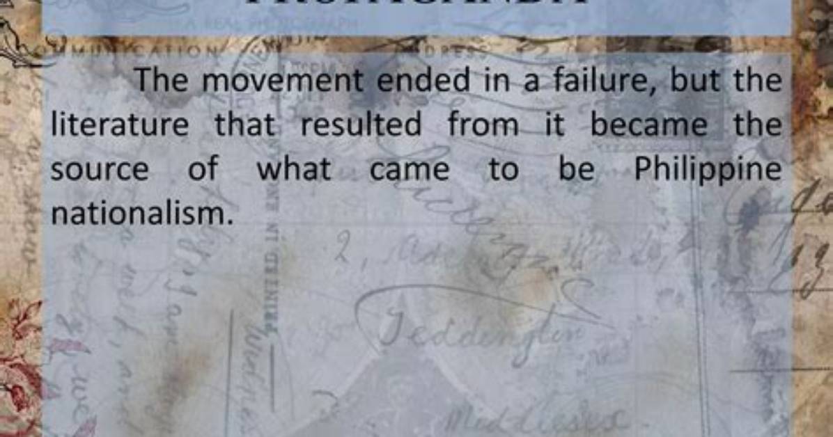 Why Propaganda Movement Established?