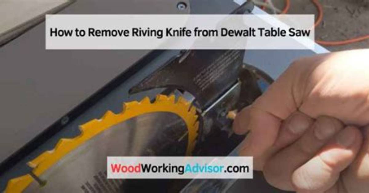 Why Remove Riving Knife?