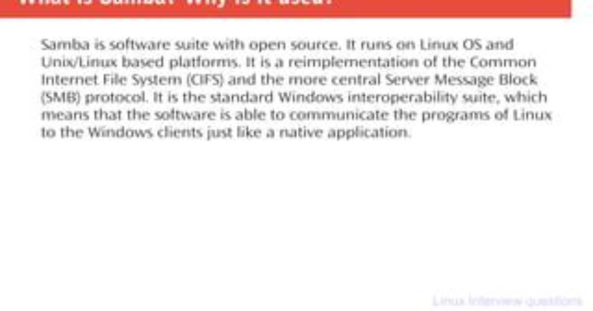 Why Samba Is Used in Linux