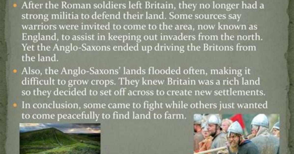 Why Saxons Invaded Britain?
