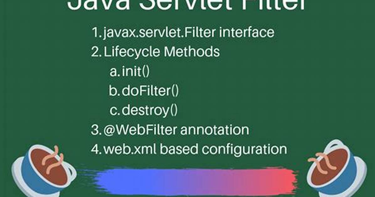 Why Servlet Filter Is Used
