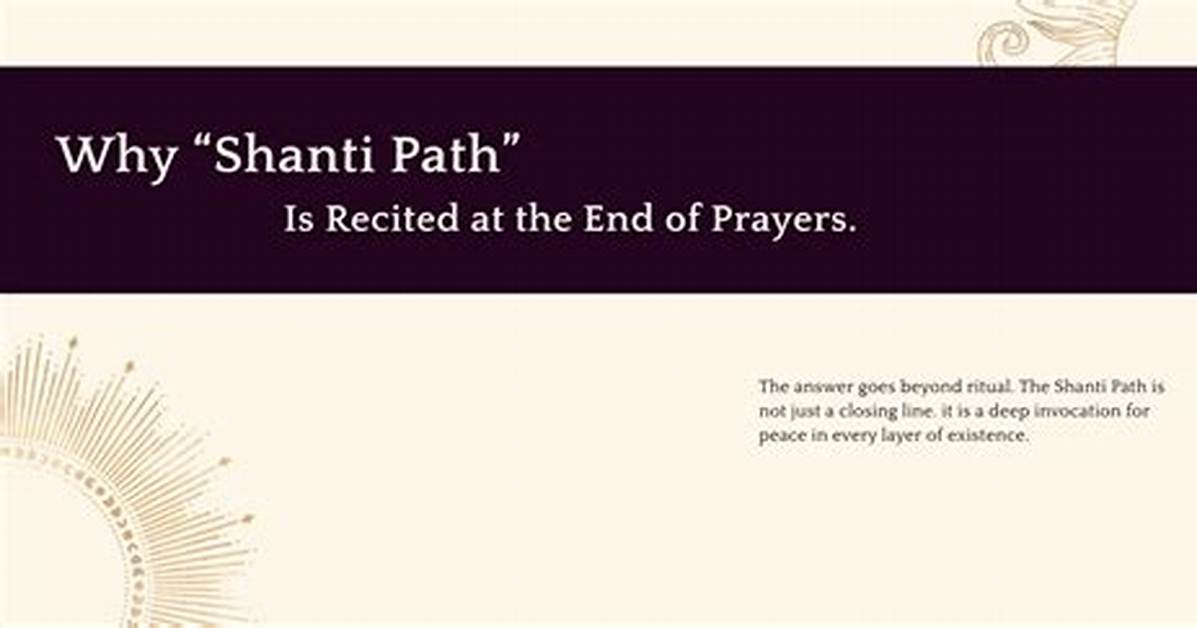 Why Shanti Path Is Done?