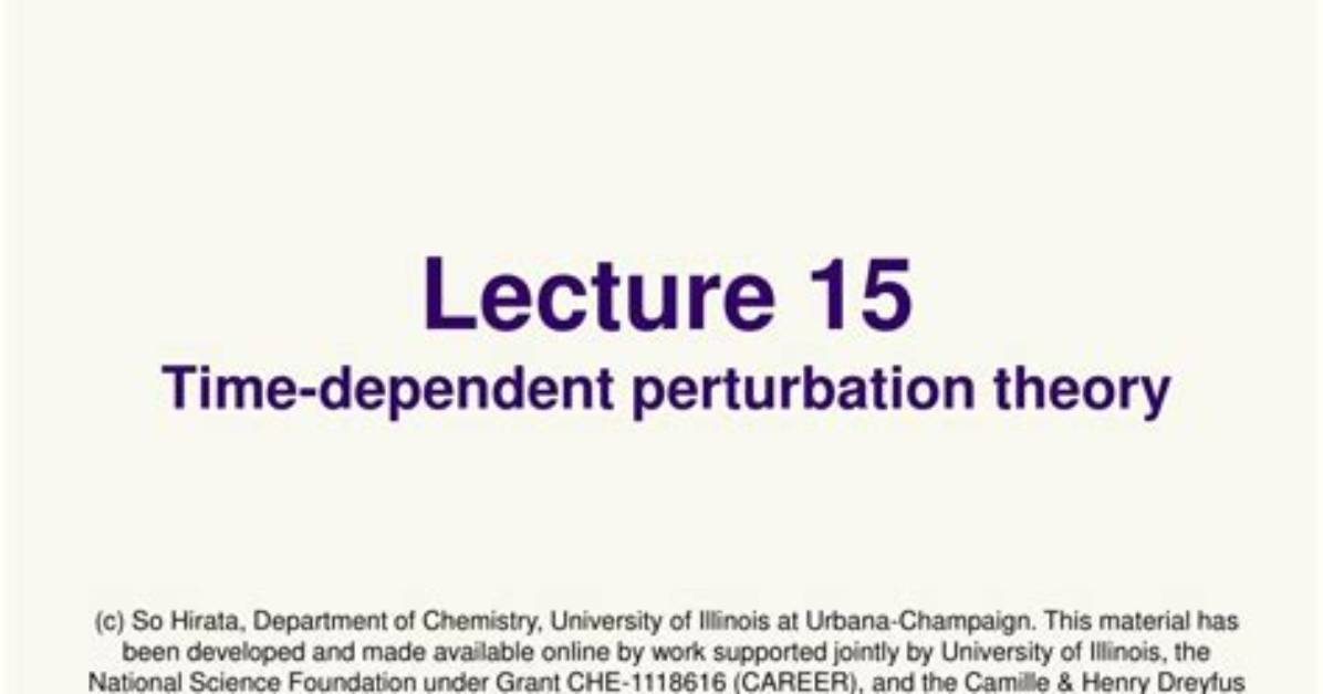 Why Study Perturbation Theory?