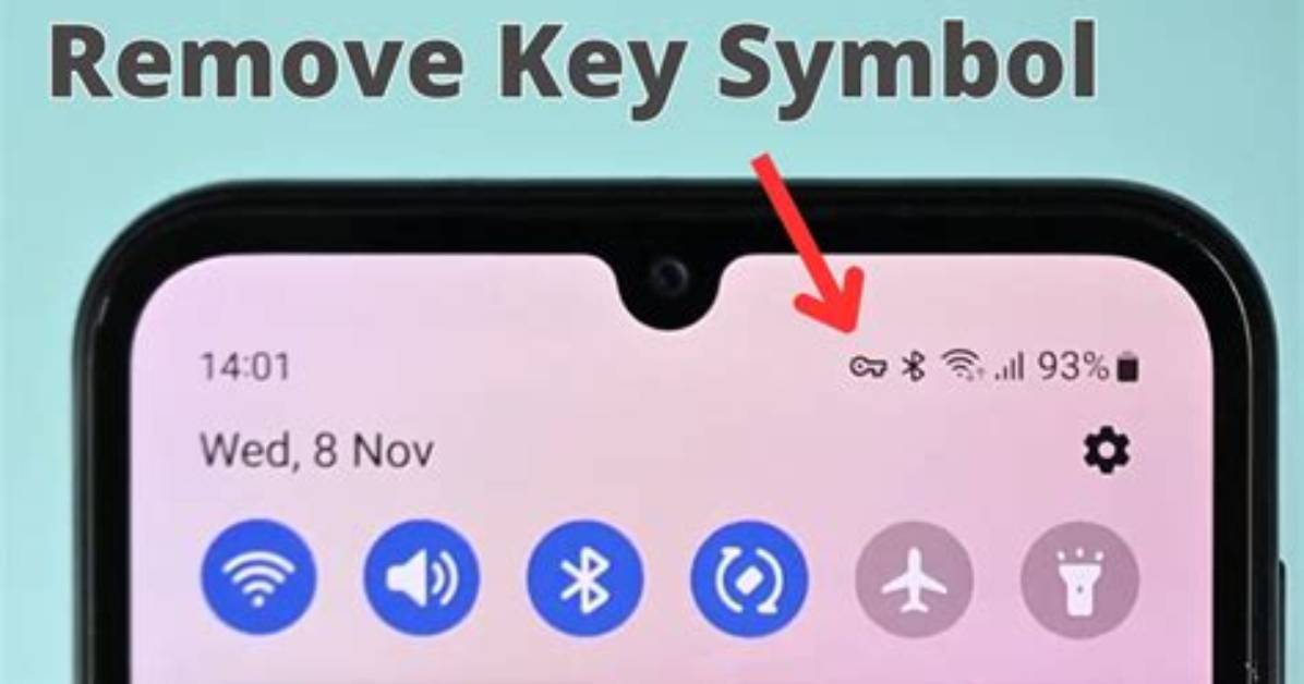 Why the "Key" Symbol on the Top of My S9 Screen?