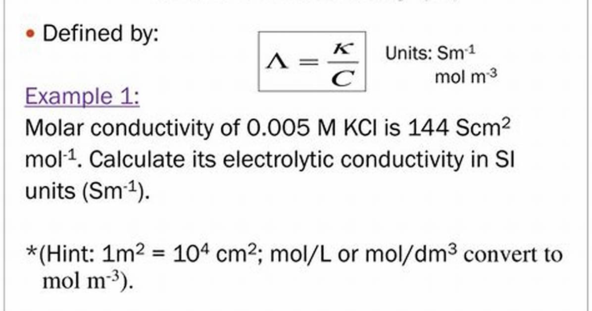 Why the Molar Conductance?