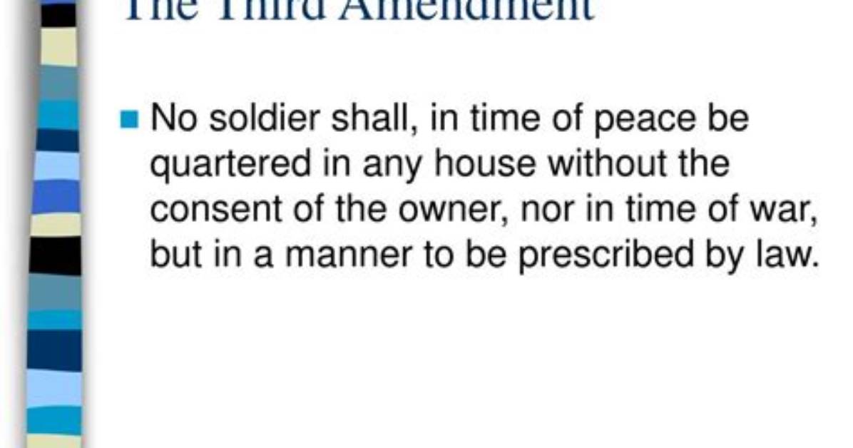 Why the Third Amendment Is Not Important