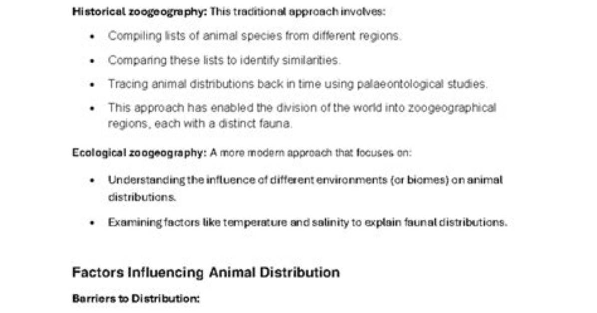 Why to Study Zoogeography?