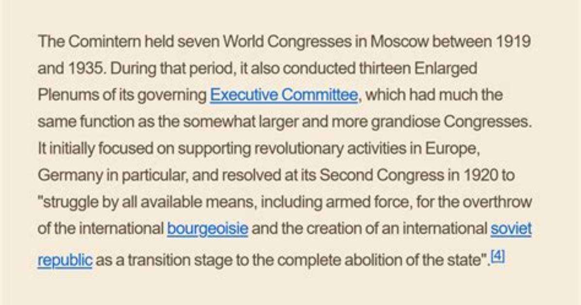 Why Was Comintern Created?