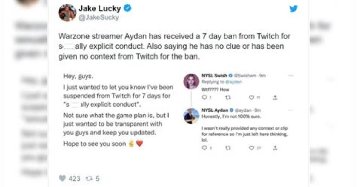 Why Was Twitch Streamer Aydan Banned from Warzone?
