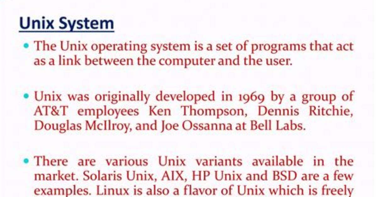 Why Was Unix Created?