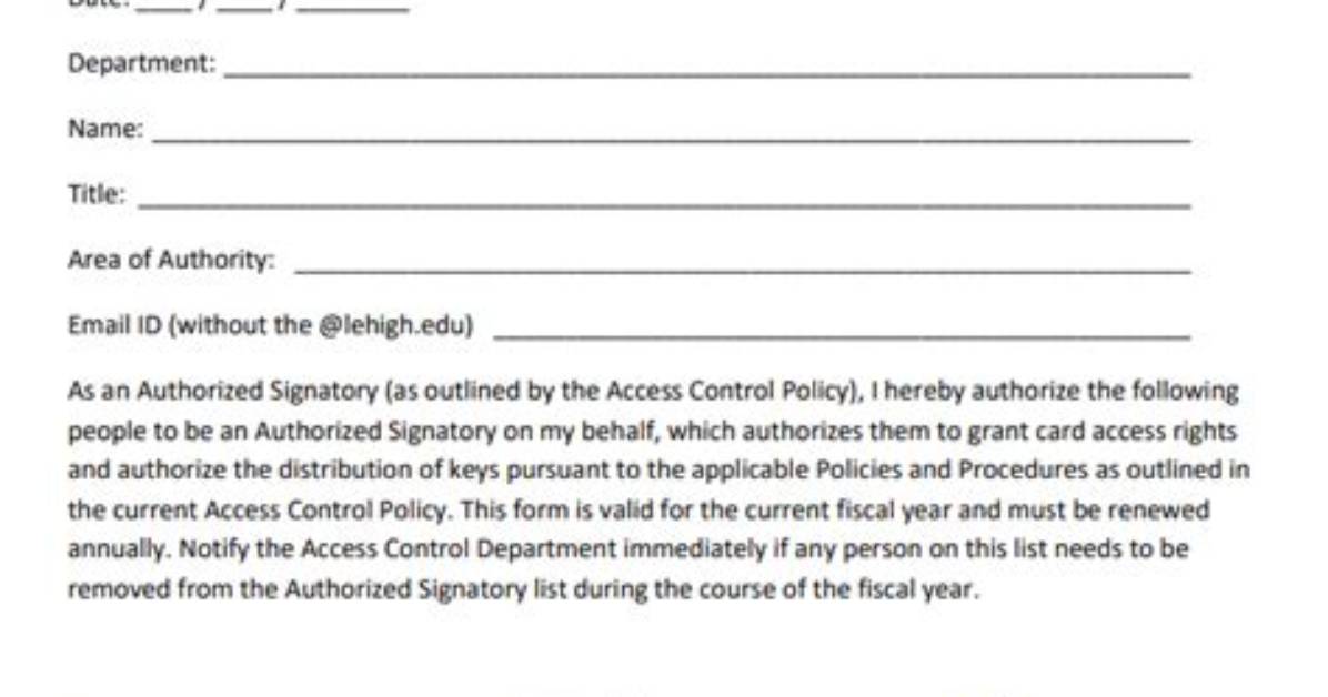Will Be Authorized Signatory?