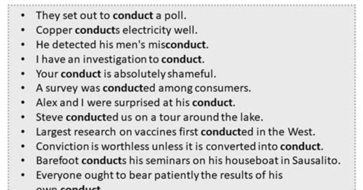 Will Conduct or Will Be Conducted?