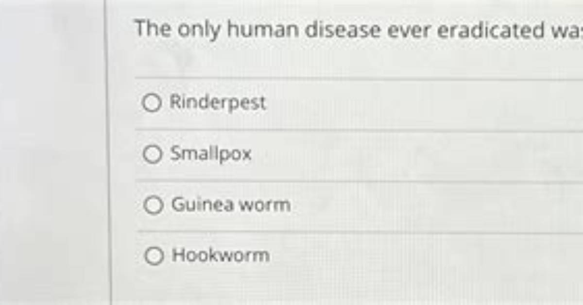 Will Disease Ever Be Eradicated?