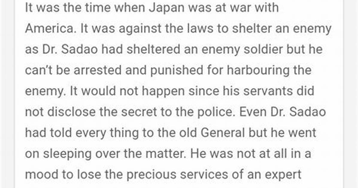 Will Dr Sadao Be Arrested for Sheltering an Enemy?