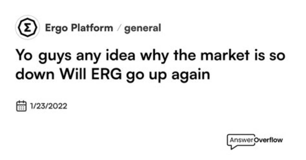 Will Ergo Go up?