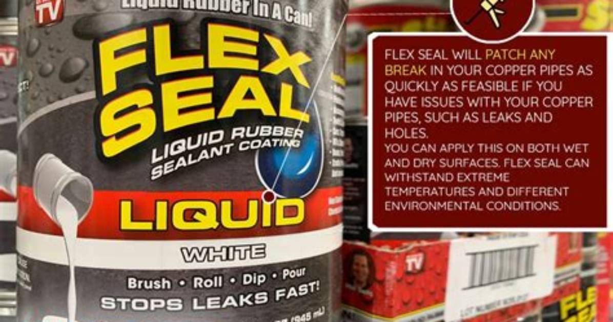 Will Flex Seal Work on Copper Pipes?