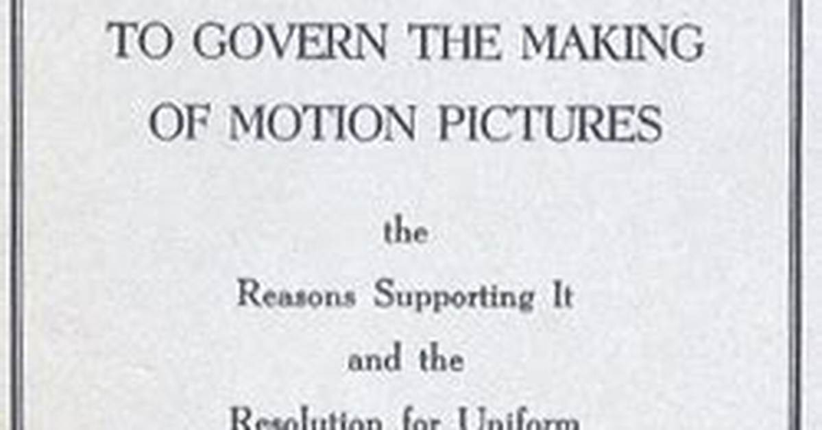 Will H Hays Code?