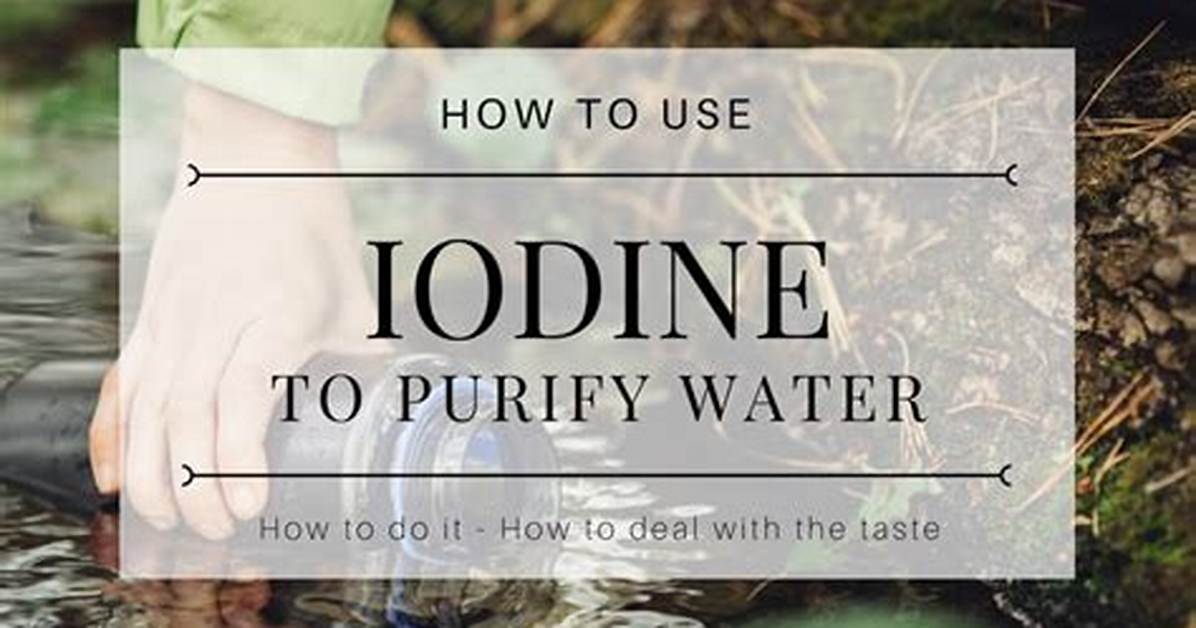 Will Iodine Purify Water?