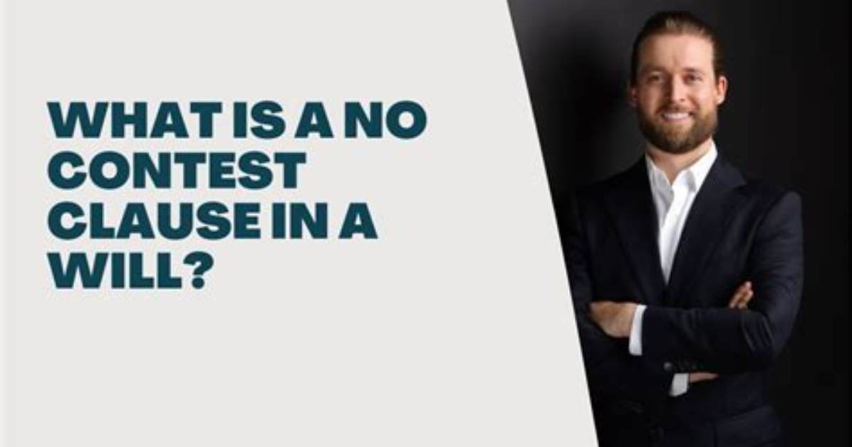 Will No-Contest Clause Example?