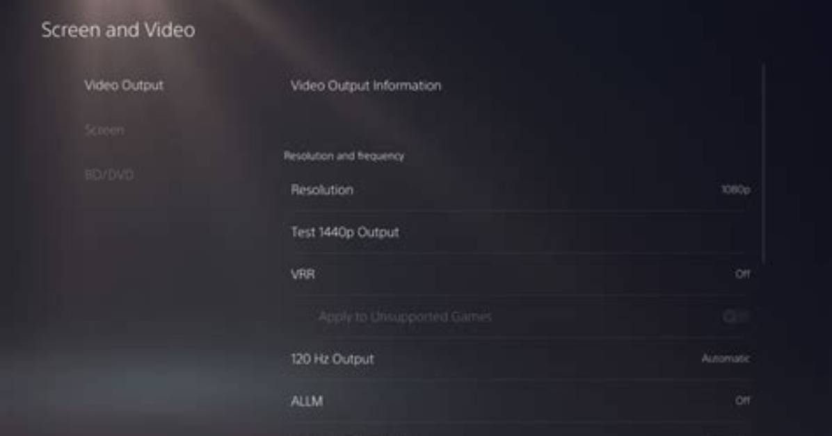 Will Ps5 Output 1440P?
