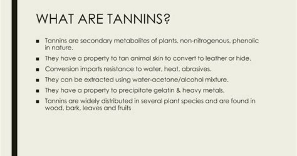 Will Tannins Harm Plants?