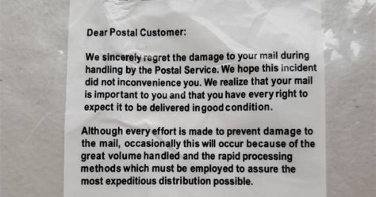 Will the Post Office Take Damaged Notes?