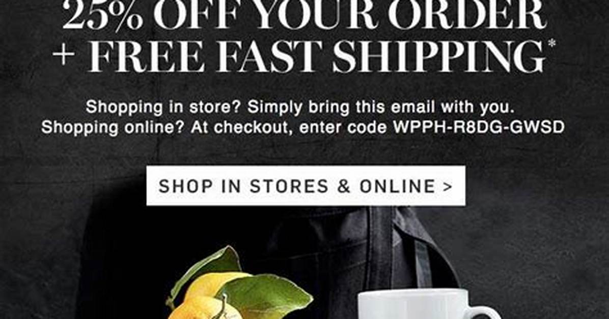 Williams Sonoma Discount Code, How Do I Get 20% off Williams Sonoma?