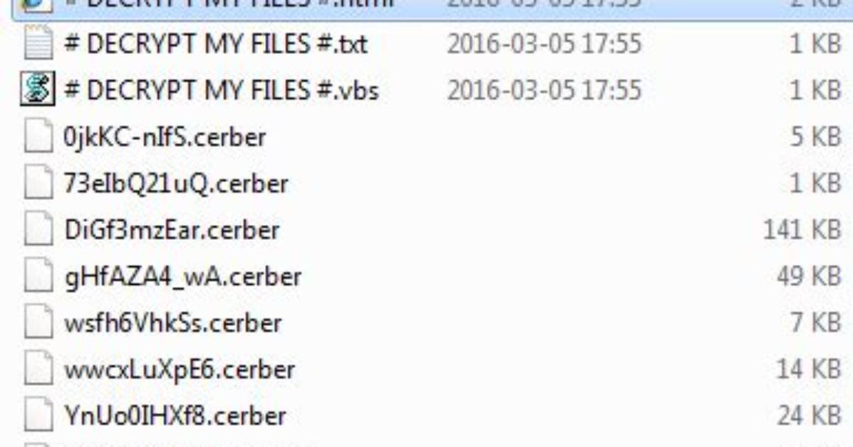 Win32/Filecoder. Cerber. M