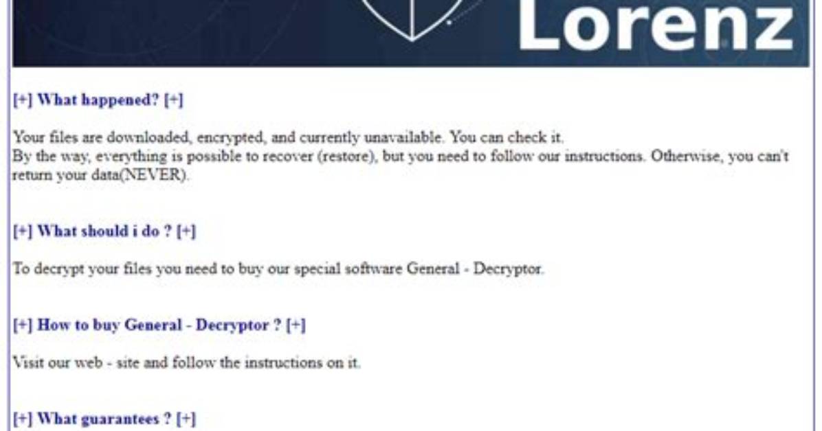 Win32/Filecoder. Lorenz. C