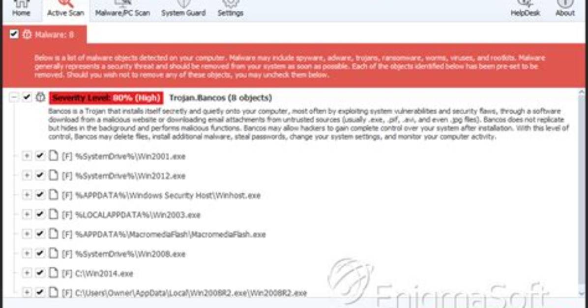 Win32/Spy. Bancos. U
