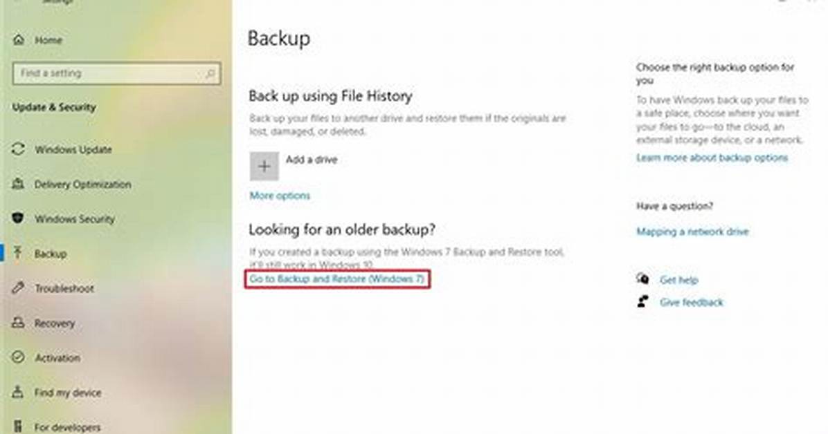 Windows 10 Backup - How to Discuss