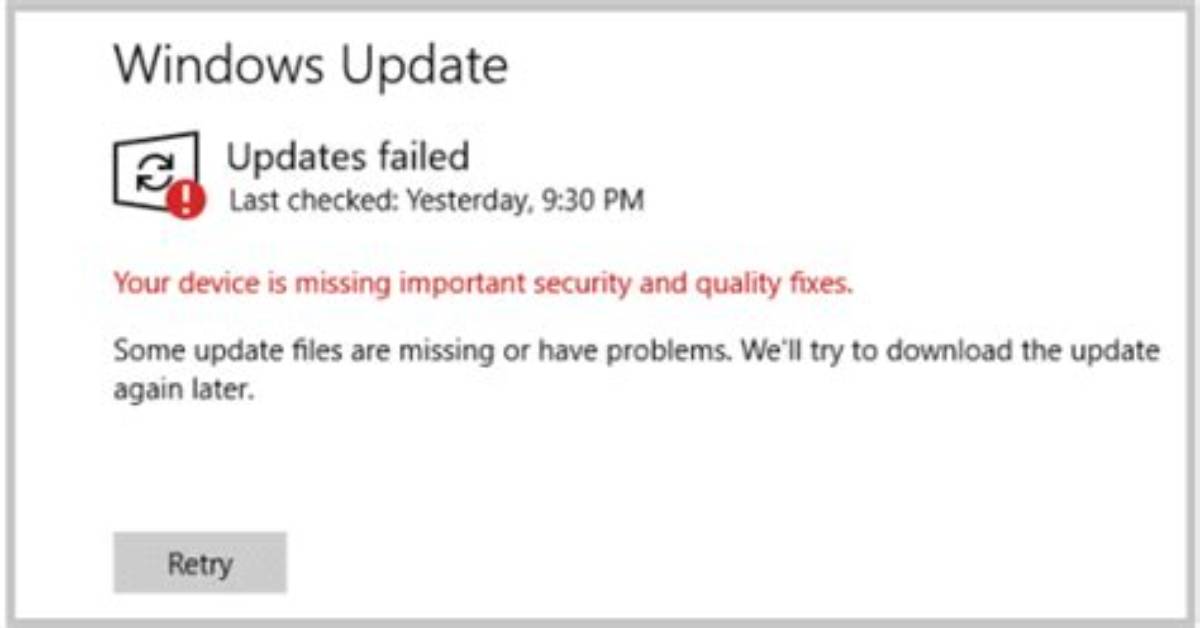Windows 10: Device Is Missing Important Updates?