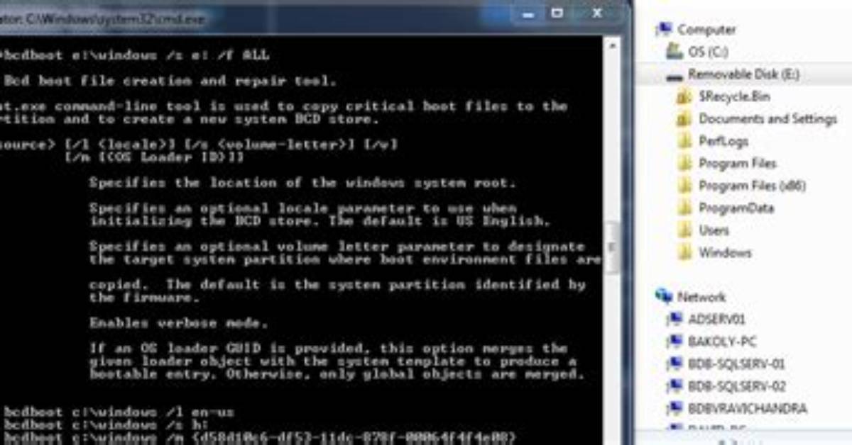 Windows 7 Bootable Usb Bcdboot Won't Run