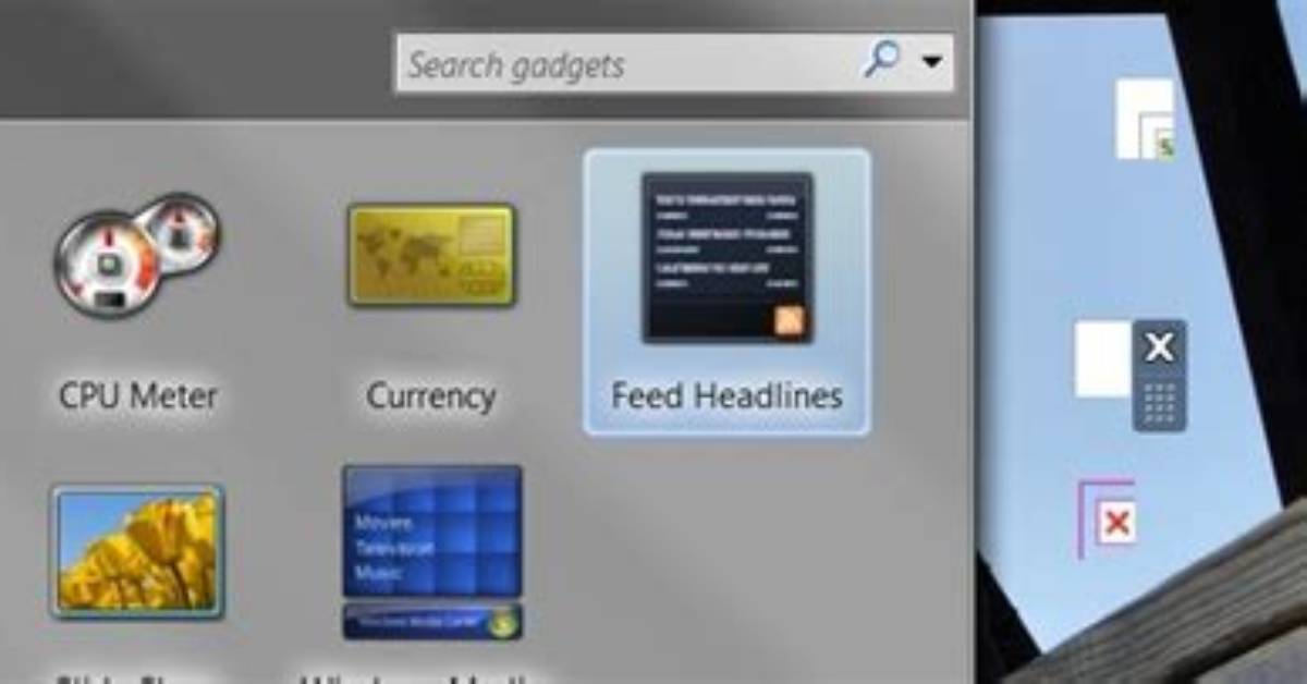 Windows 7 Gadgets Doesn't Appear Properly