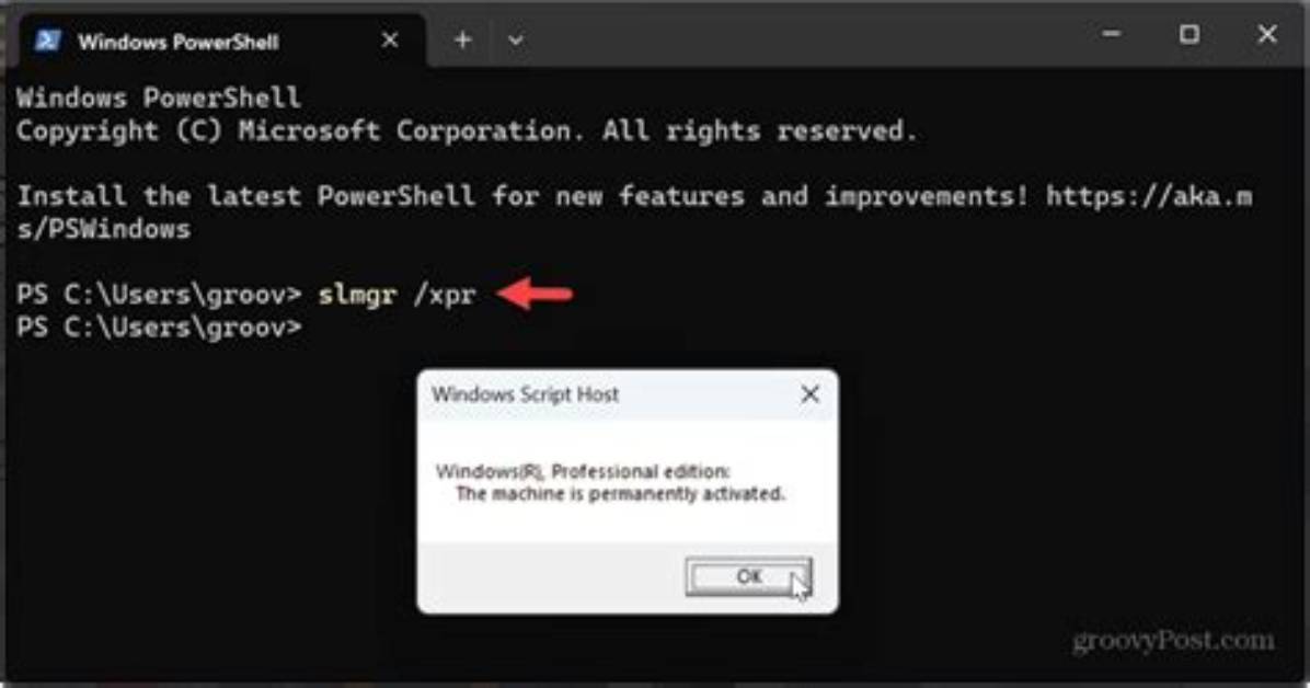 Windows Activation Powershell Script