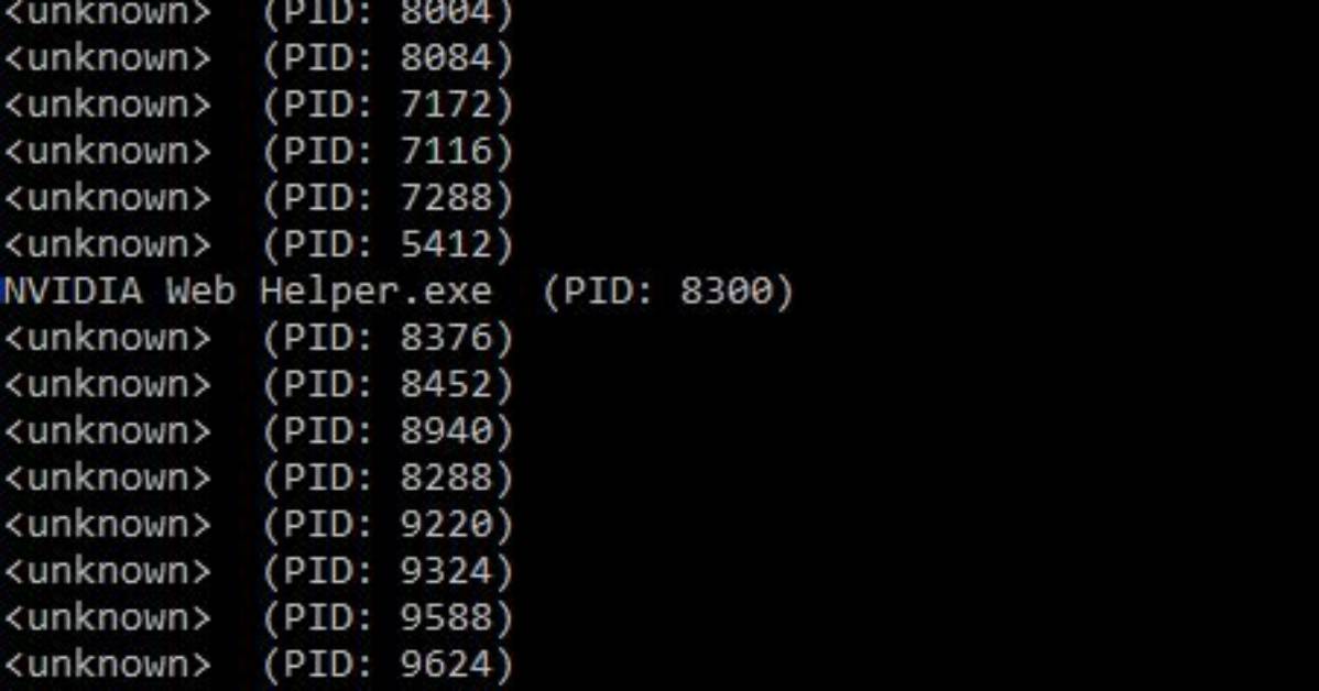 Windows Enumprocesses Some Process Names As