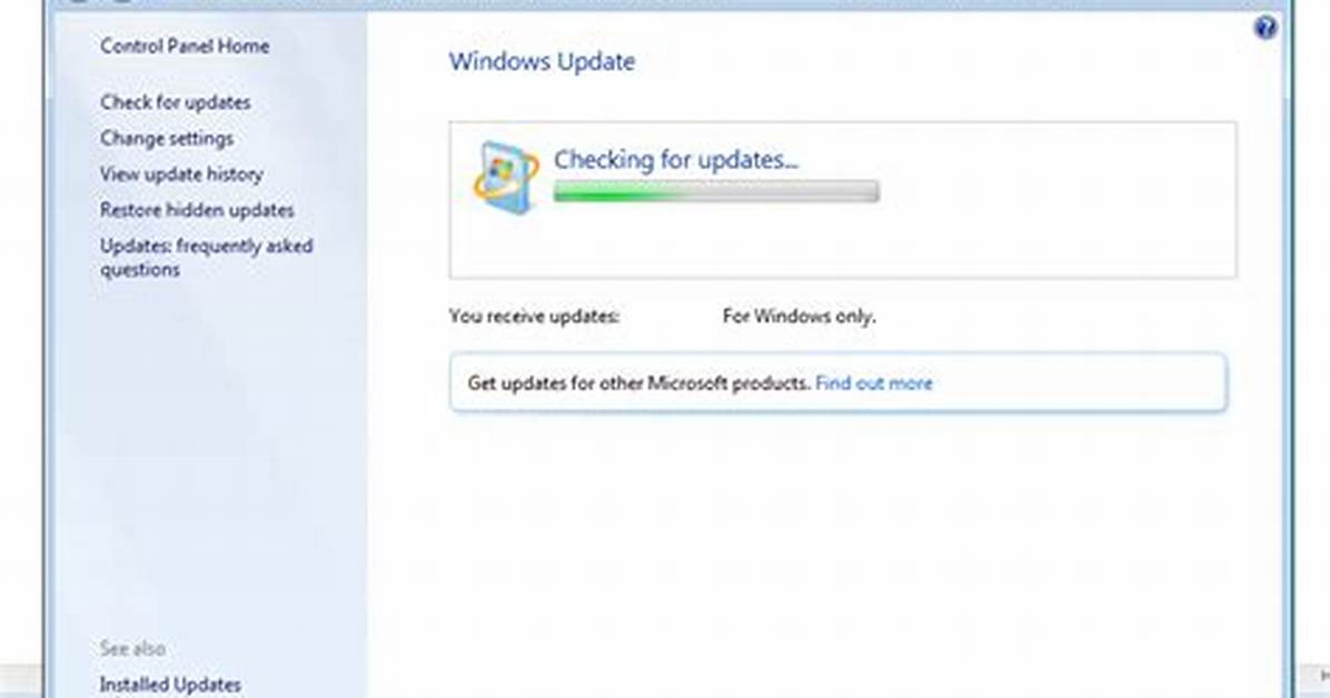 Windows Update Stuck on Checking for Updates