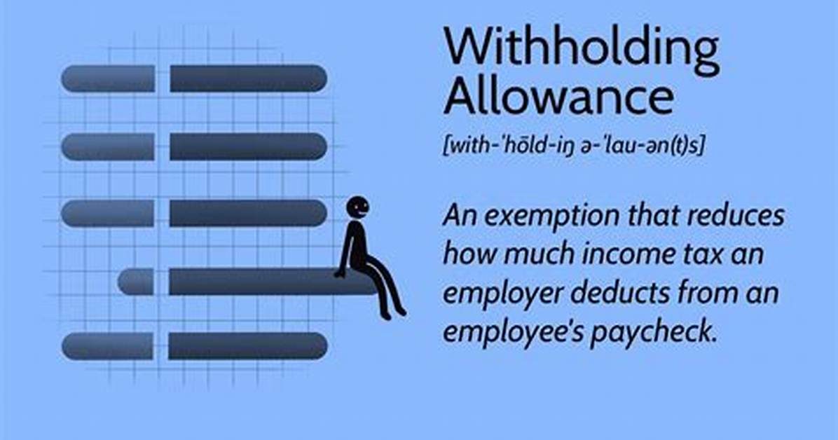 Withholding Allowance - How to Discuss