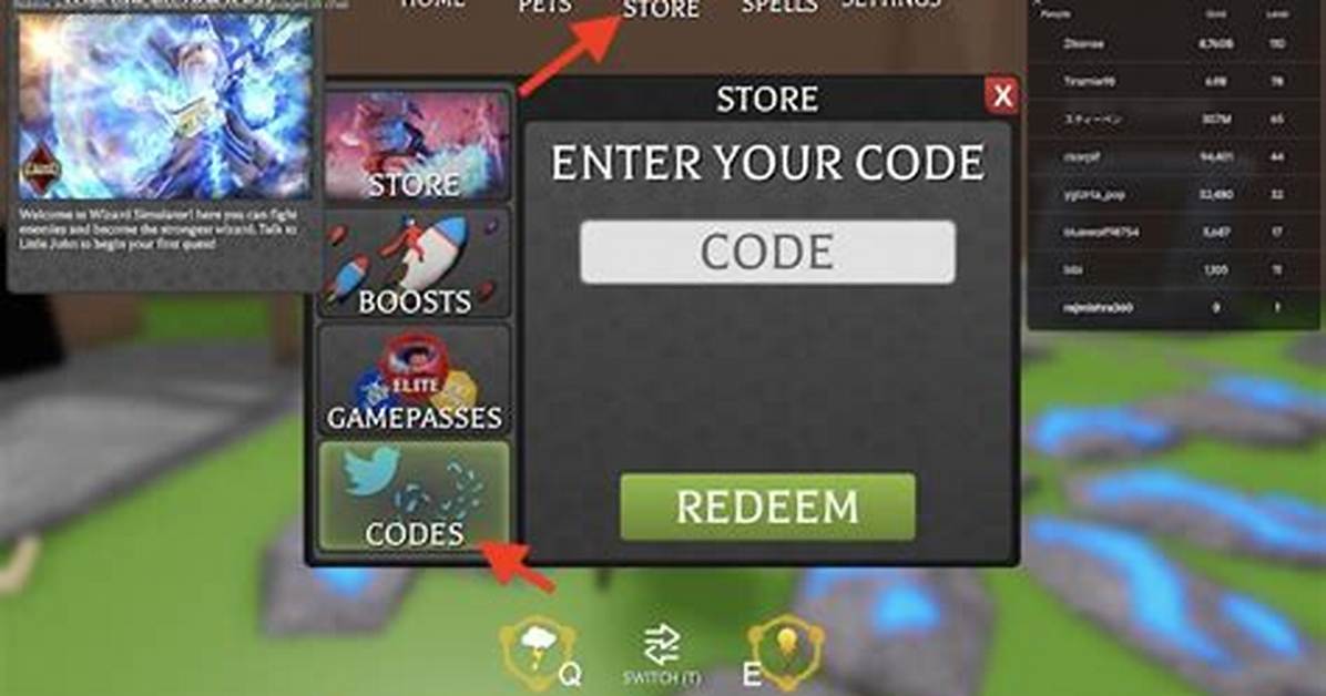 Wizard Simulator Codes on Appgamer. Com