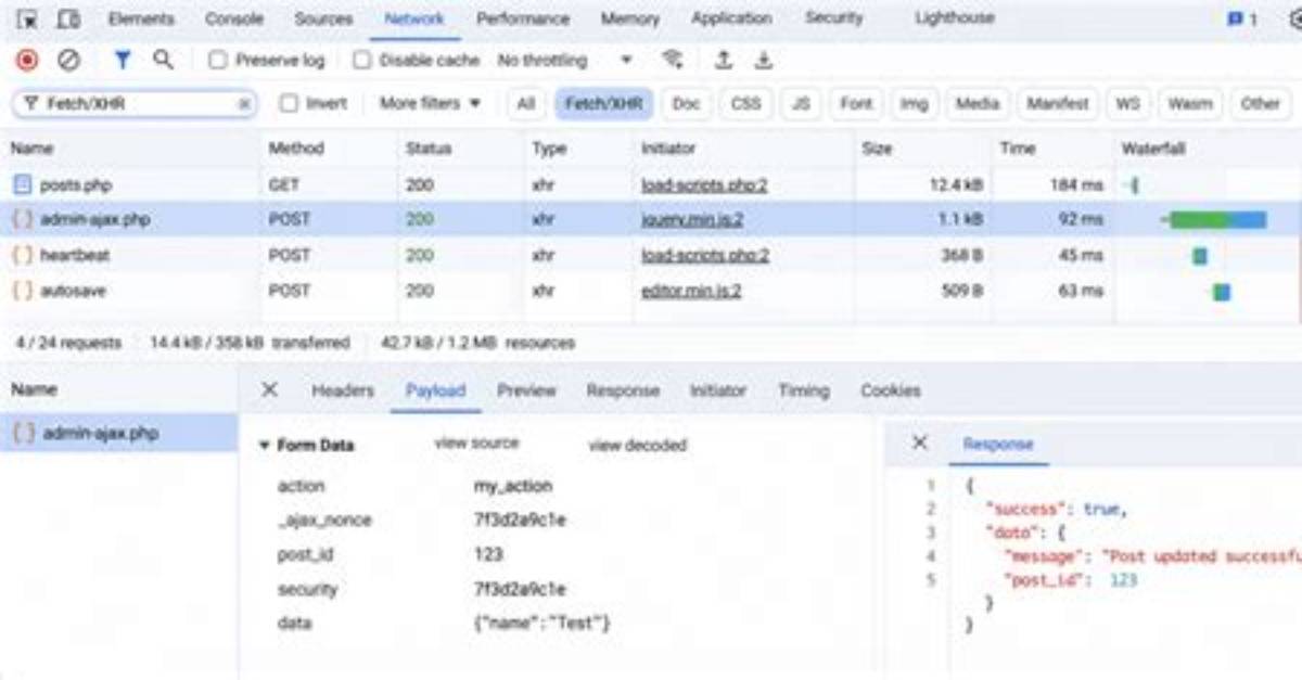 Wordpress Wp_Send_Json_Success() Returns Undefined on Success